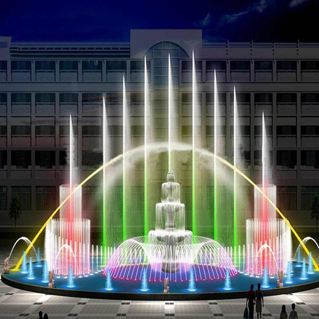 Personalização de equipamentos de construção e design de paisagem de fonte controlada por som controlada por programa