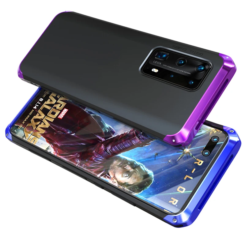 Luxury Shockproof Metal Phone Case For Huawei P40 P30 Pro Thin Hard Aluminium Hybrid Pc Case For Mate 40 30 Mate20 Pro Cover