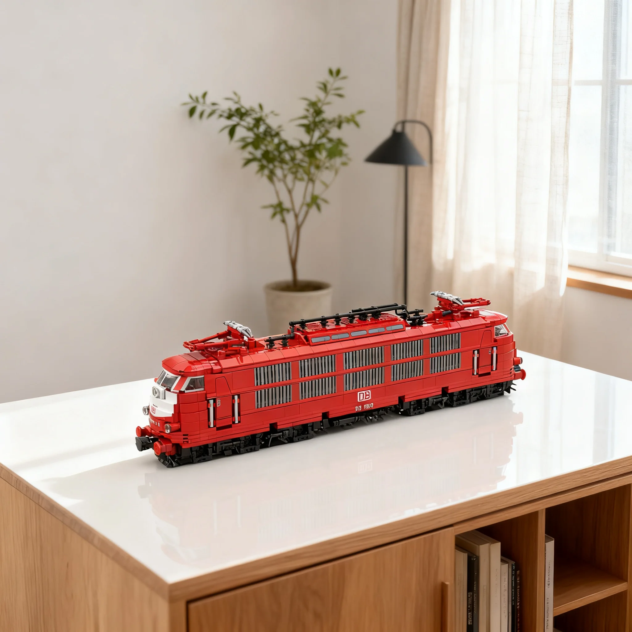 1771pcs MOC Train BR 103 - The Former Flagship The Deutsche Bahn In The Rare Orient-red Paint Scheme Model Building Blocks Toys