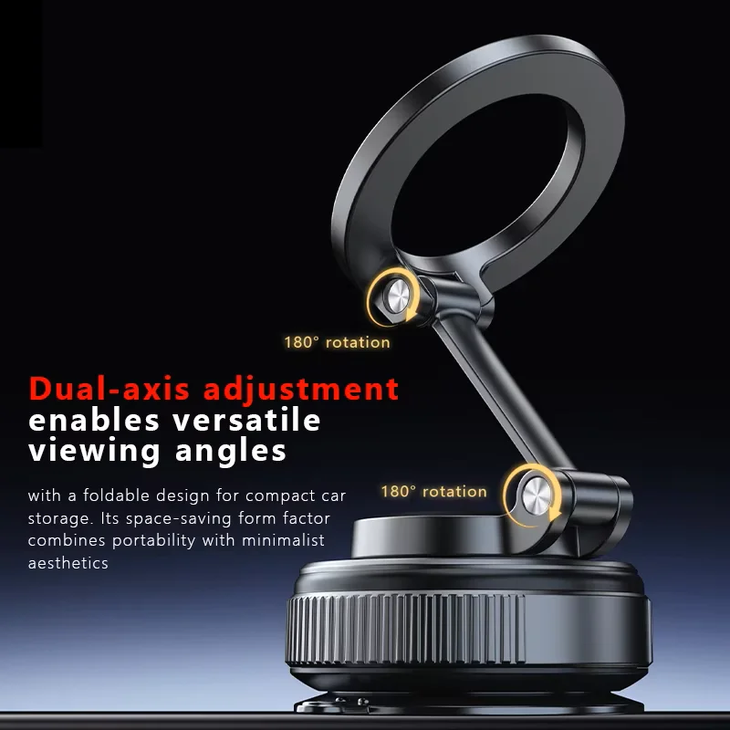 

2025 New 360° Rotating Vacuum Magnetic Car Phone Holder Foldable Hands-Free Navigation Mount for Multi-Scenario Use