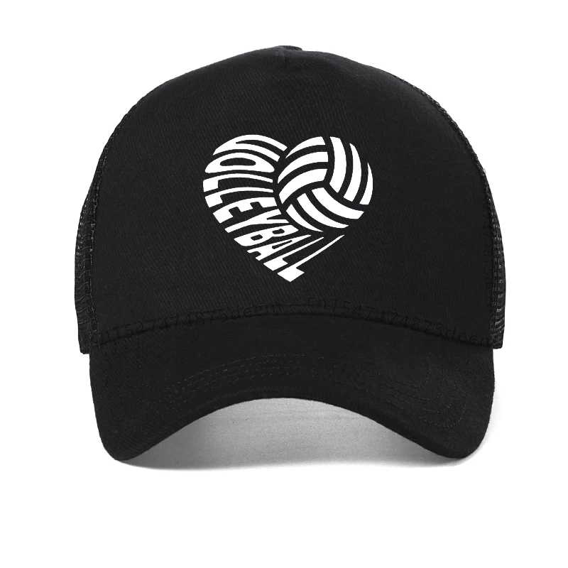 

love Art baseball cap Cartoon Unisex Beach Volleyball Heart Shape Hip Hop Hat summer cool outdoor Mesh trucker hat