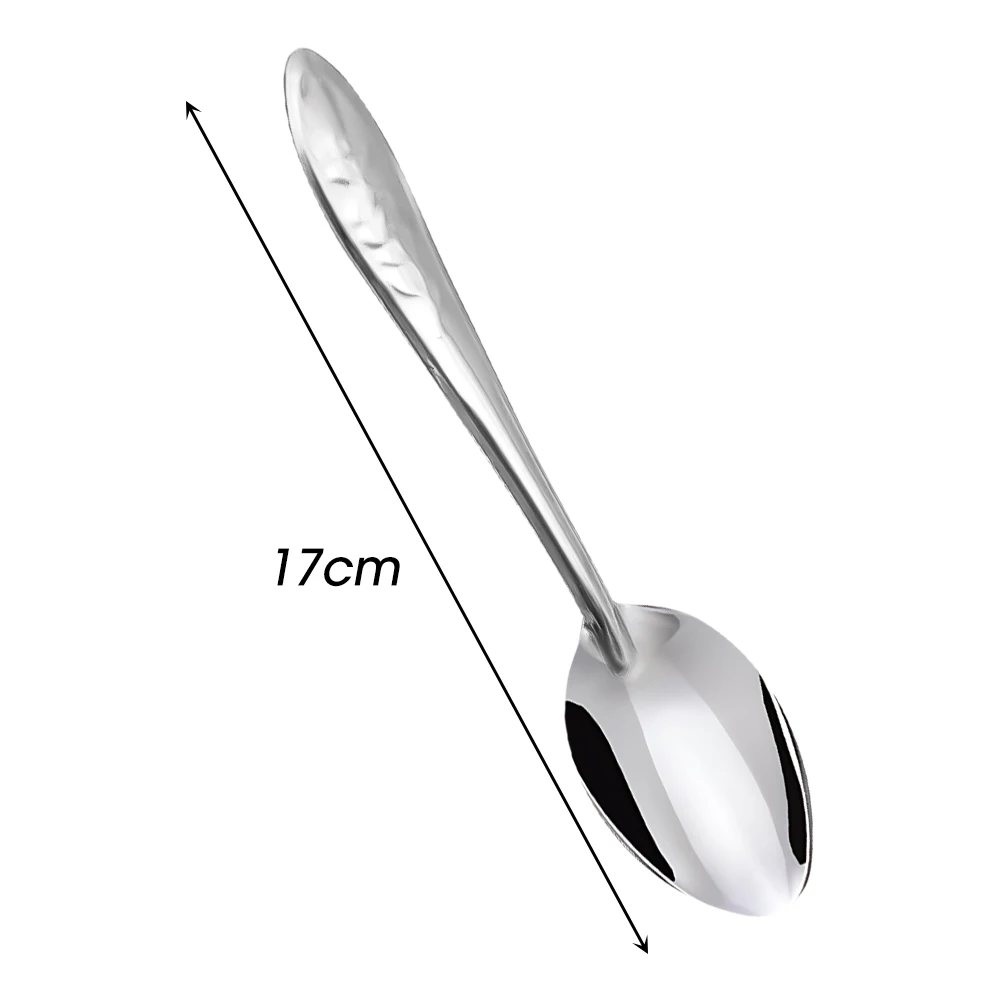 5/10pcs Stainless Steel Teaspoon Silver Mirror Flatware Soup Rice Dinner Dessert Watermelon Spoons Tableware Kitchen Utensils