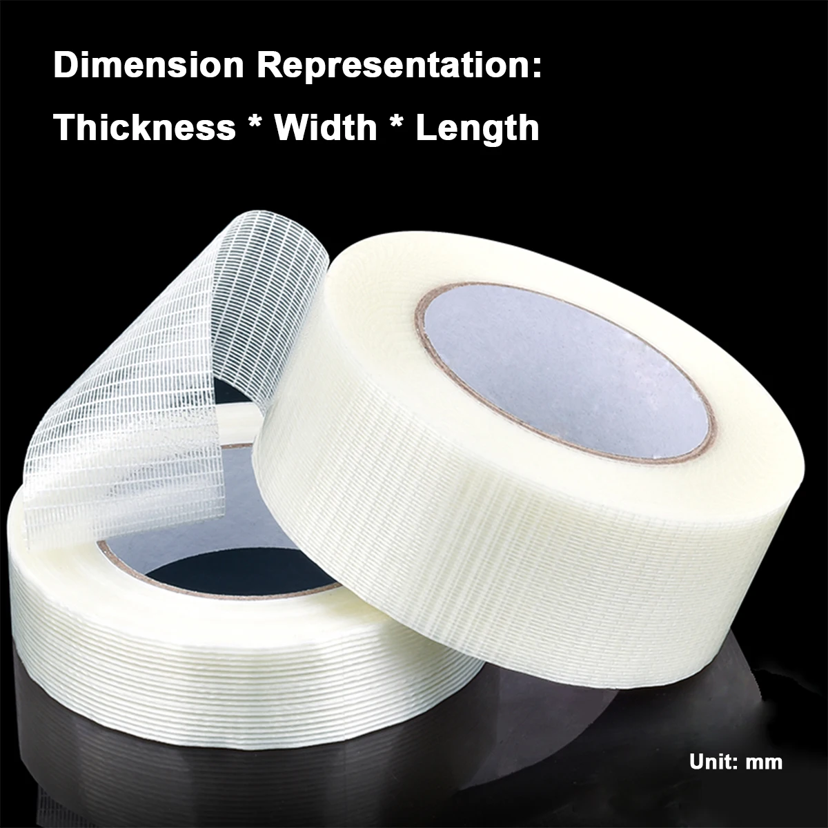 

Striped Grid Transparent Fiber Tape Used For Bundling Heavy Objects In Aircraft Model Toys