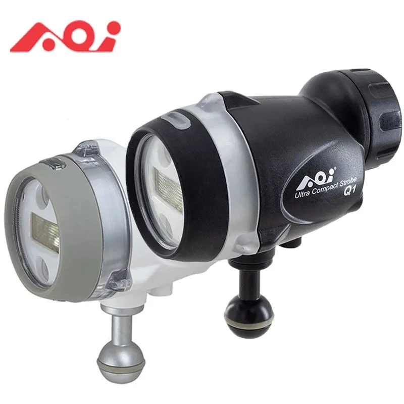 AOI UCS-Q1RC Underwater Multipurpose Small Flashlight Diving Waterproof Shell Lighting Fill Light Strong Hand
