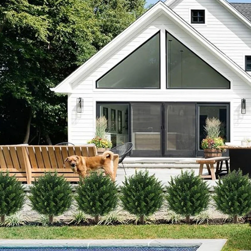 Simulation cypress plant detachable ground-inserted cypress green plant craft outdoor decoration - Image 3
