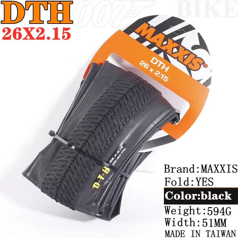 MAXXIS DTH(M147P) 26x2.3 26x2.15 20X1.75 Bicycle Tire MTB Mountain Bikes, EXO  Full black and deep skin edge