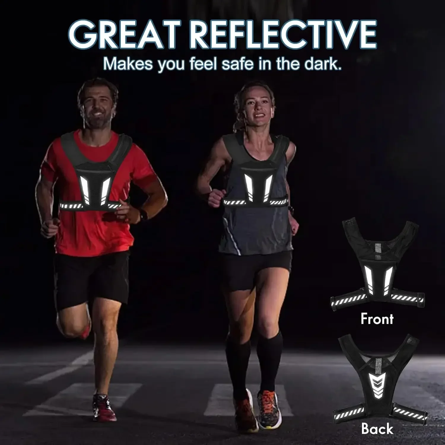 

Светоотражающий жилет на груди, держатель для бутылки с водой для мобильного телефона, регулируемое тренировочное оборудование для ночного бега и езды на велосипеде