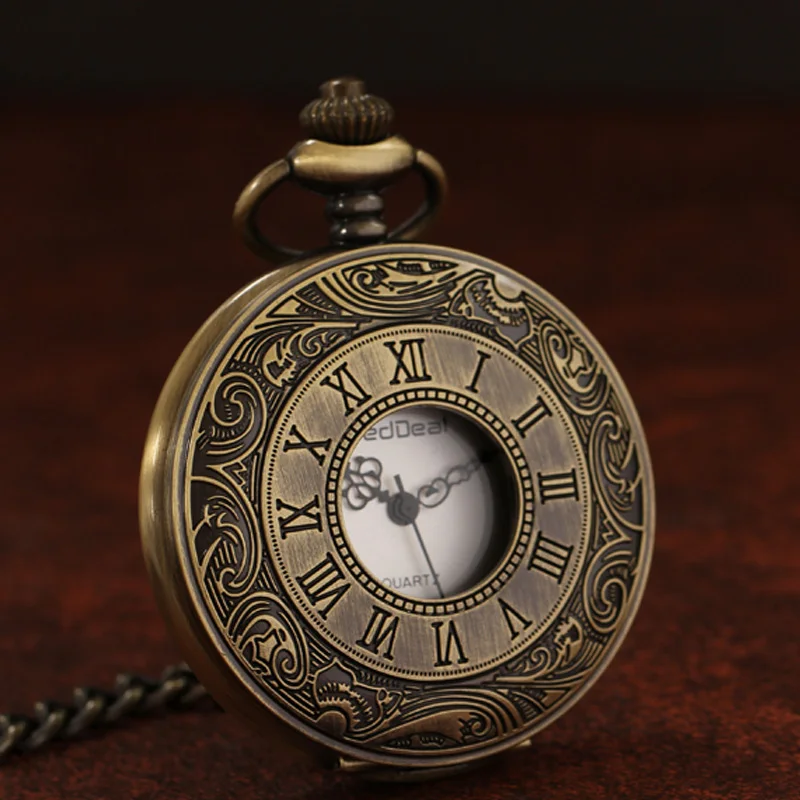 クォーツ懐中時計フリップクリエイティブカップル男子学生ローマ老人レトロノスタルジア