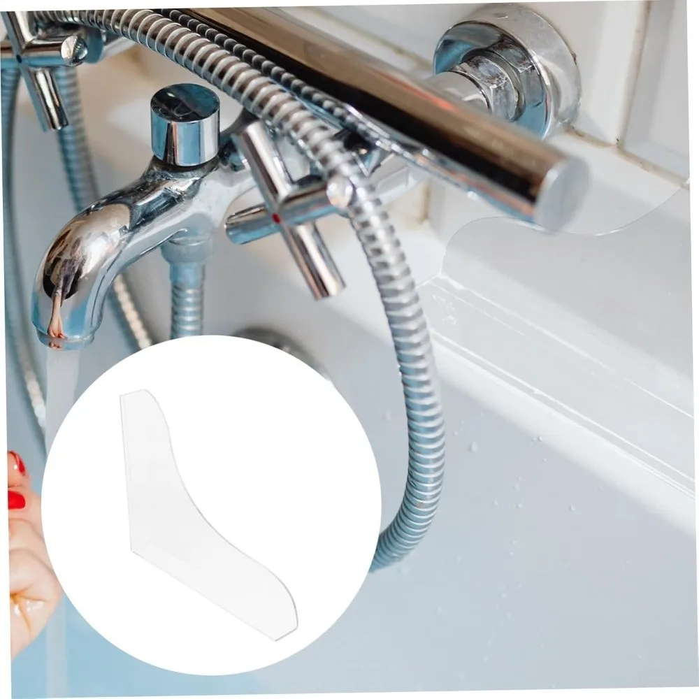 Acrylic Bathtub Splash Guard Transparent Self-Adhesive Sink Splash Cover Waterproof Easy Install Washbasin Sink Baffle Shower