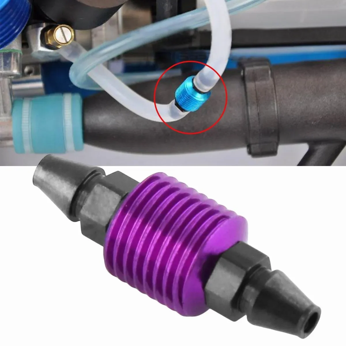 2Pcs Fuel Tank Air Cooler Fuel Pressure Cooling For HPI HSP Redcat Traxxas Himoto 1/8 1/10 RC Nitro Engine RC Car