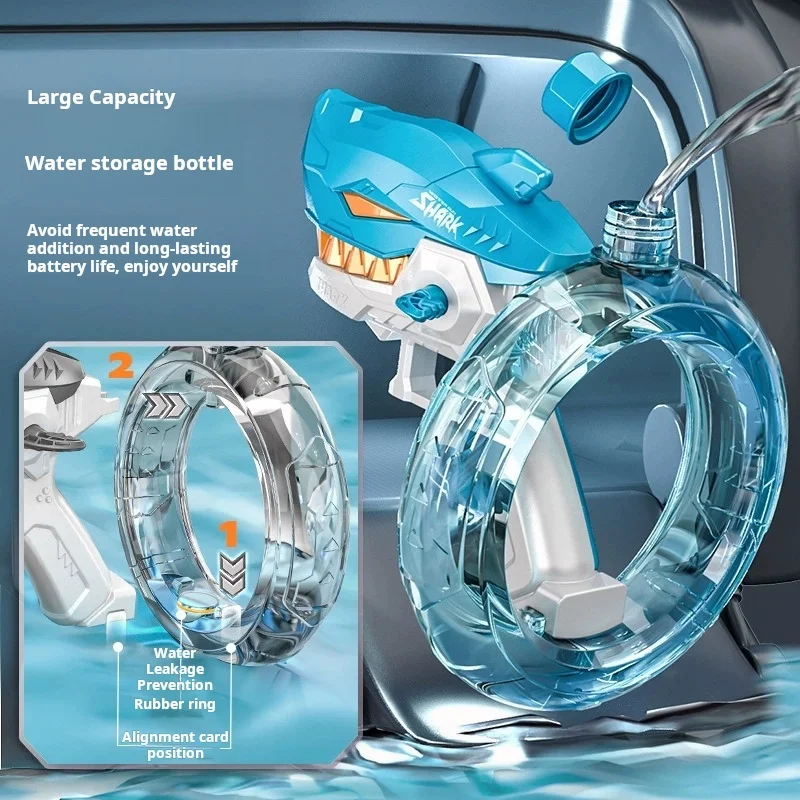 Nuevo juguete para juegos acuáticos de verano, pistola de agua eléctrica totalmente automática con fuego continuo, pistola rociadora de agua de gran capacidad