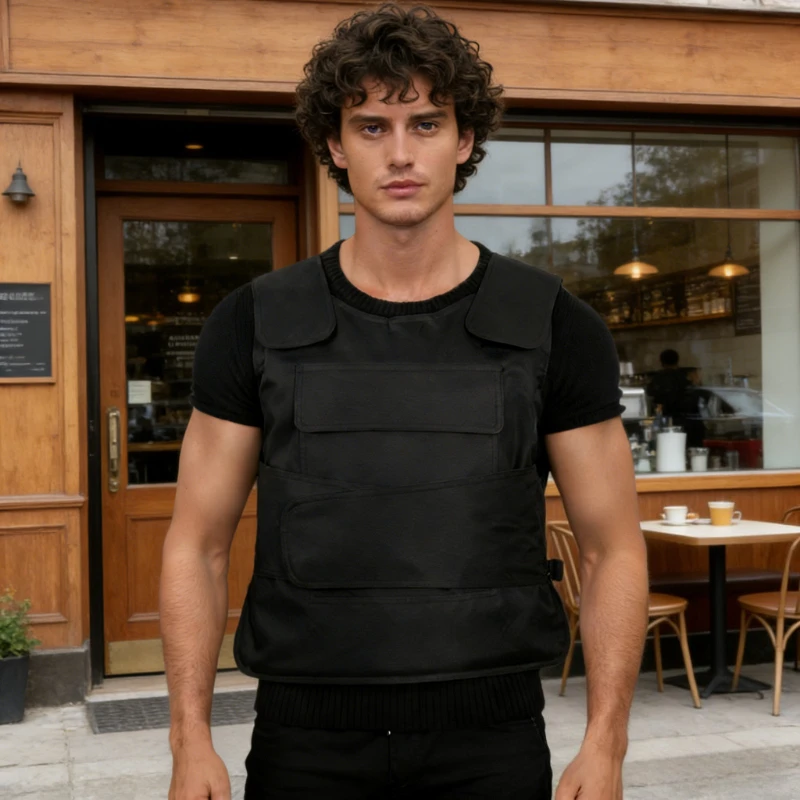 

High Manganese Steel Hard Security Stab-Resistant Vest Outdoor Cut Proof Anti-Puncture Vest Armor Tactic Defence Guard Clothing