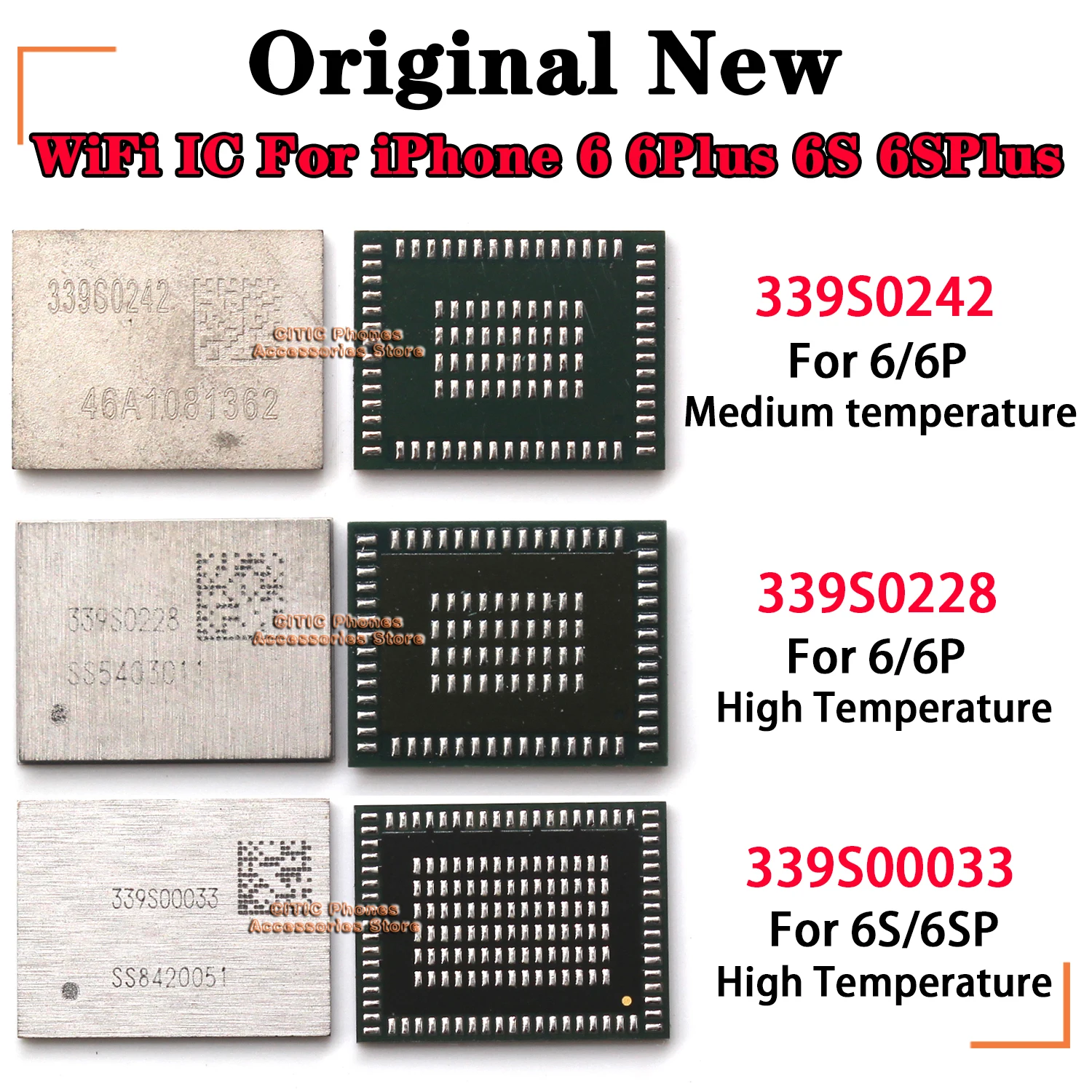 

10-100 шт. Новые оригинальные микросхемы 339S00033, 339S0242, 339S0228 WLAN_W WiFi для iPhone 6 Plus, 6S, 6S Plus, Bluetooth IC, высокотемпературный чип