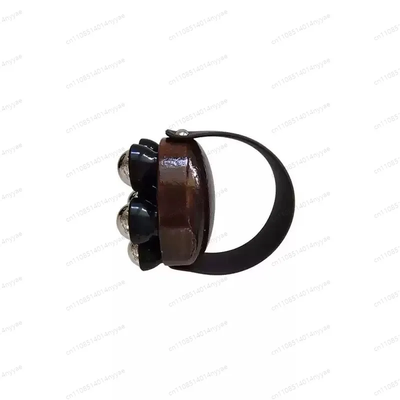 Handheld Adjustable-speed Metal Ball Massager with Wooden Design – Ideal for Muscle and Meridian Stimulation