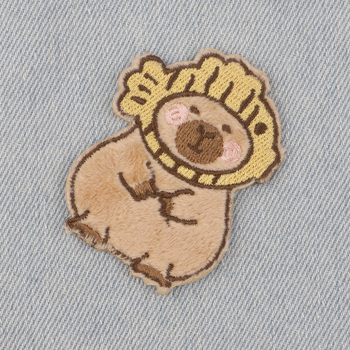 Cartoon Capybara Embroidery Patch Iron On Patches on Clothing Backpack Cute Patches for Jackets DIY Sew Patch Stickers 5pc/set