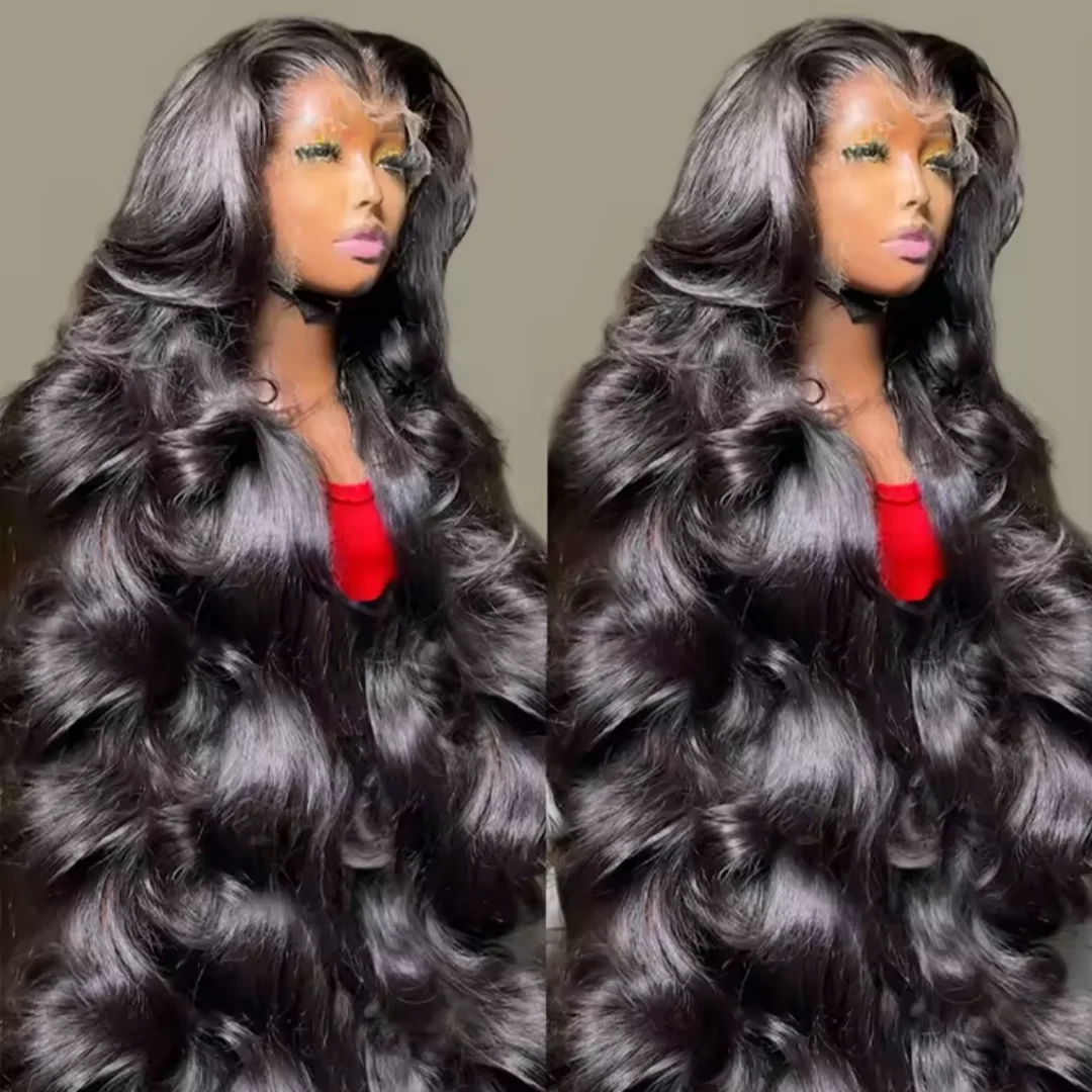 

613 Body wave Lace Front Wig 220% 30 Inch 13x6 13X4 Lace Frontal Human Hair black Wigs Brazilian Virgin Hair 33# Colored wigs