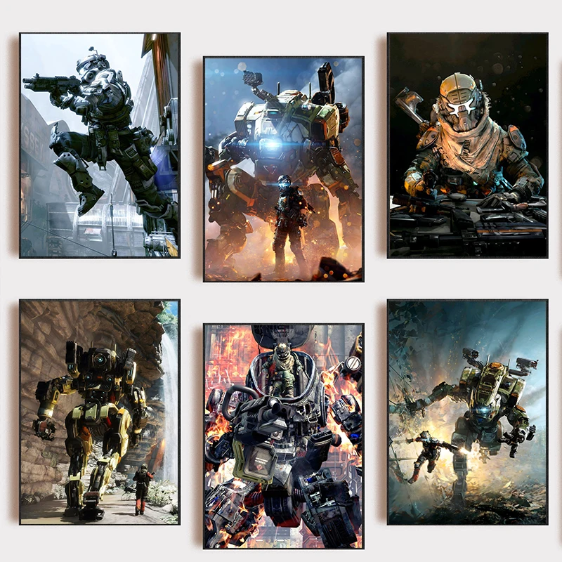 Titanfall Game Poster Canvas Art Print Home Decoration Wall Art Gaming Pictures Home Boys Game Room Decor Aesthetic Room Decor