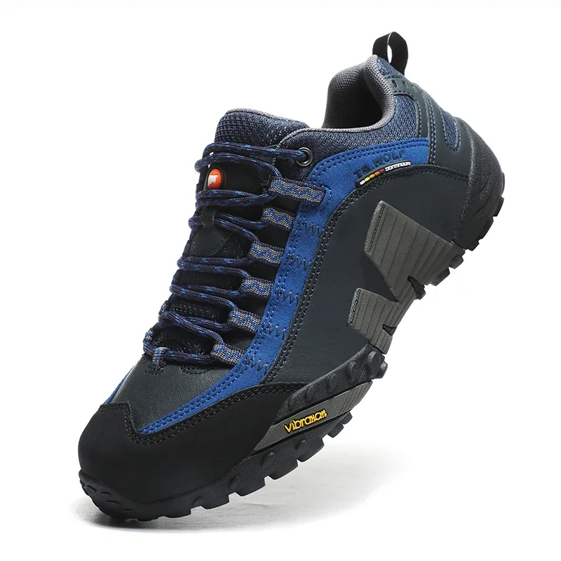 Male Plus Size Hiking Sneakers Leather Spring Mens Athletic Climbing Shoes Luxury Brand Cross-country Trekking Shoes