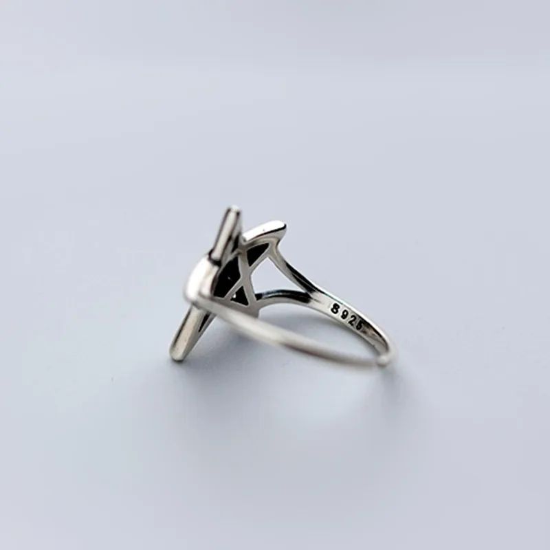 Women's 925 Sterling Silver Star Ring, Elegant Design