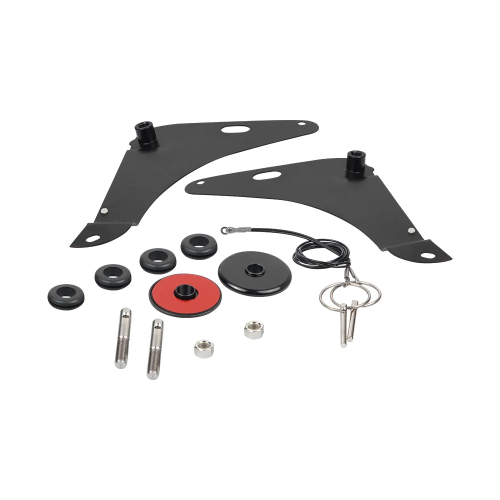82214260AC 82214260AB Hood Pins Kit For Dodge Challenger 2008 2009 2010 2012 2013 2014 2015 2016 Black view 3