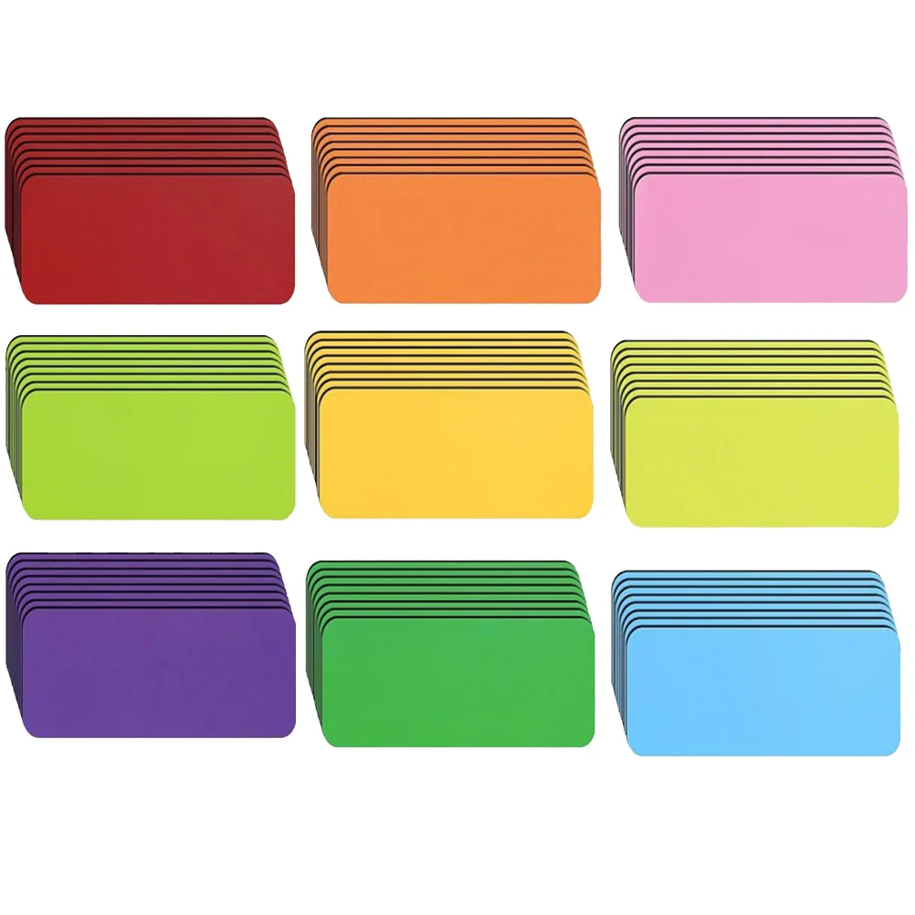 

54pcs Magnetic Name Tags Colorful Dry Erase Labels Flexible Writable Magnets For Refrigerator Whiteboard School Office Fridge