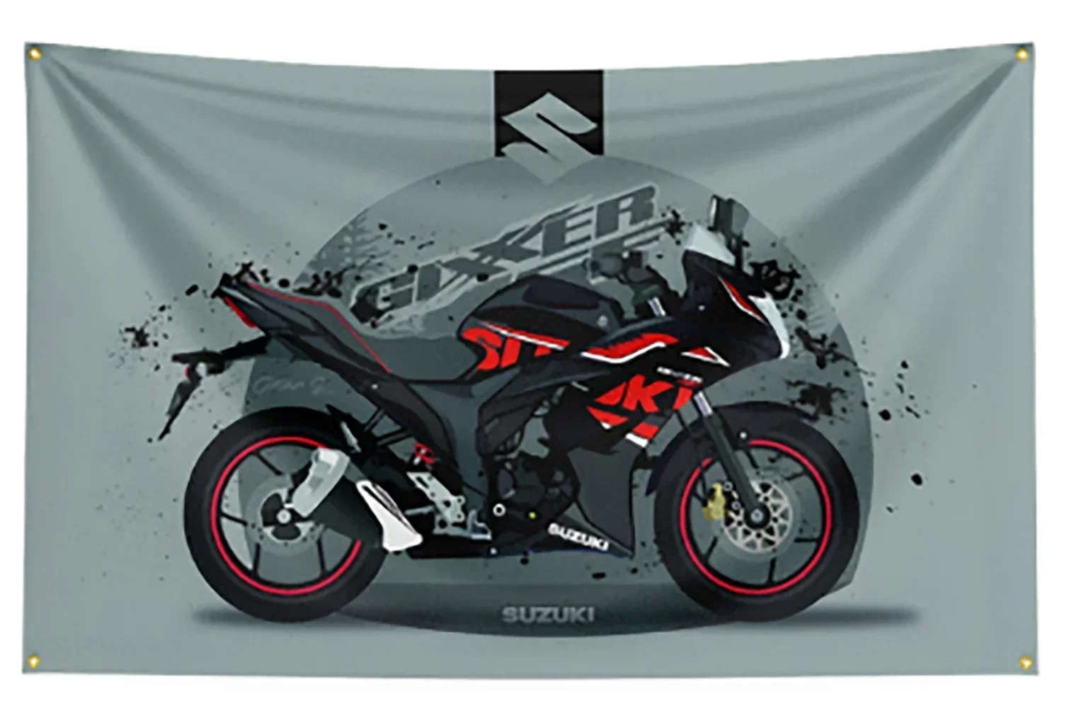 90X150CM 3X5FT Suzukis Flag Polyester Printed Motorcycle Banner For Decor B