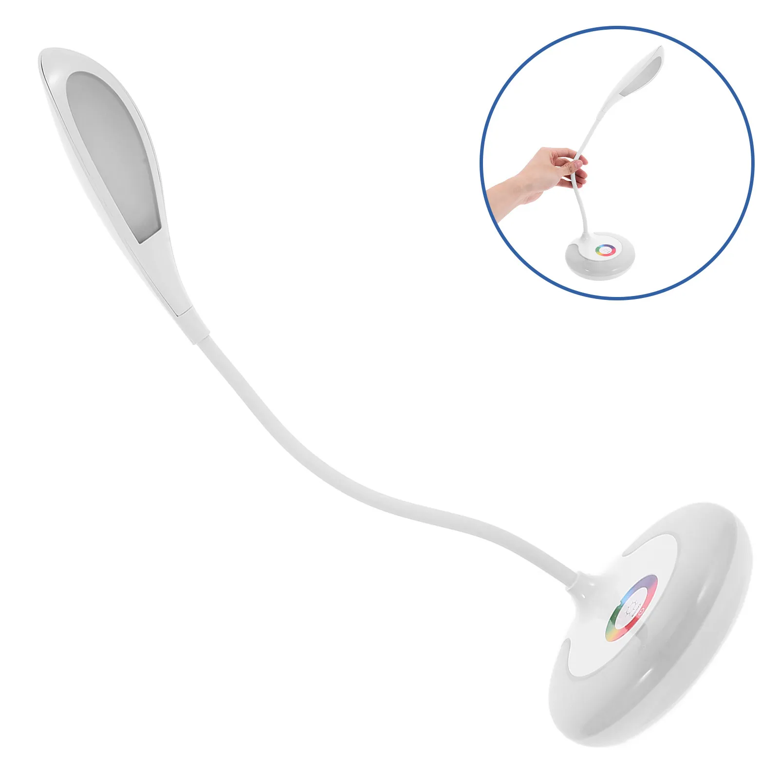 

Светодиодный ночник с RGB+белым светом, сенсорным управлением и регулировкой яркости, защищающий глаза, для детской комнаты, гостиной, офиса, настольная лампа