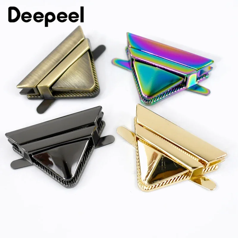 Deepeel-Metal Twist Turn Fechos Snap para Mulheres Sacos, Fivela de Fechamento de Metal, Fivelas Decorativas, Acessórios de Hardware DIY, 46mm, 1