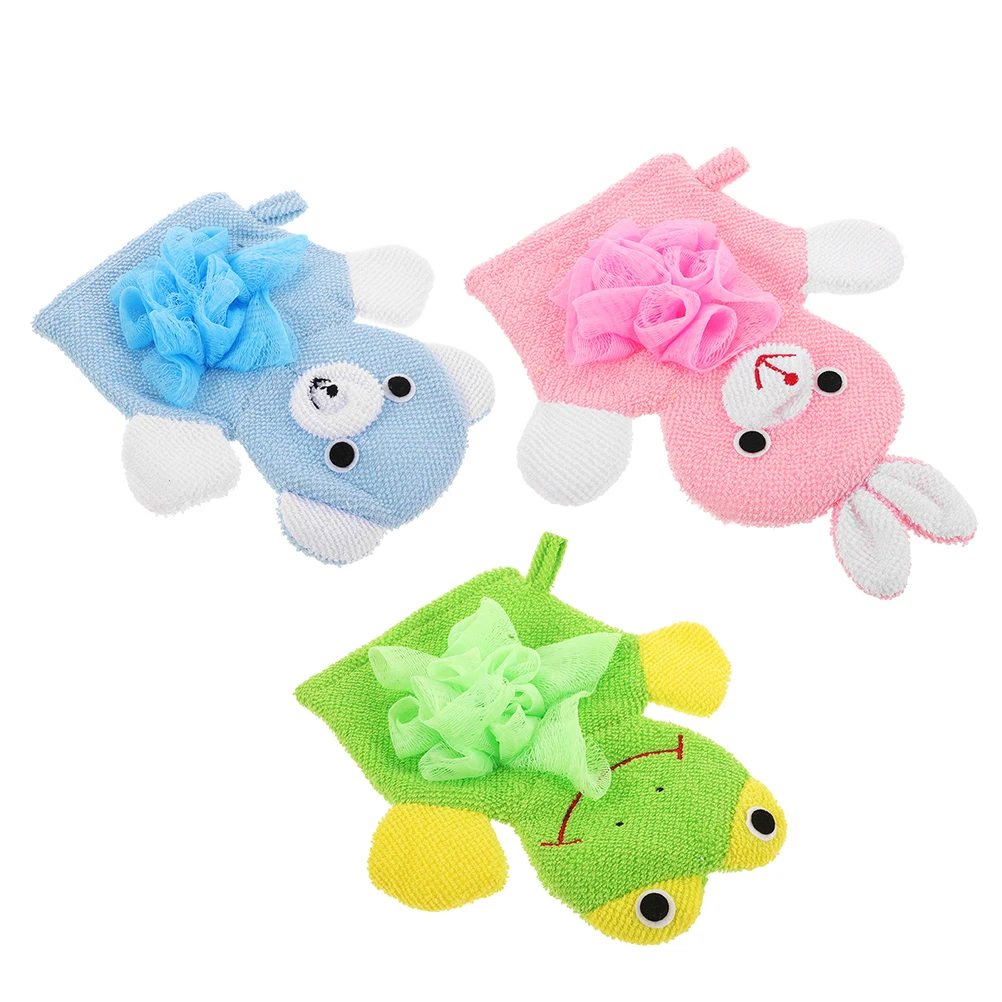 

3pcs Bath Gloves s Shower Scrubber Sponge Net Soft Non Scratch Body Wash Exfoliating Gloves for Bath Supplies
