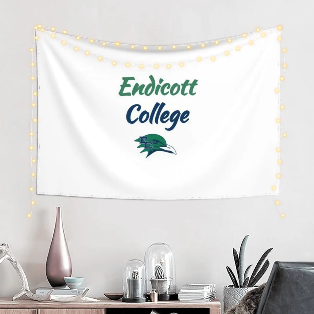 

Endicott Logo Tapestry Wall Mural Carpet On The Wall Aesthetic Room Decor Decorative Paintings Tapestry