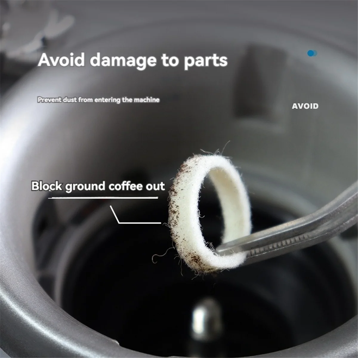 ABNP Felt Washer for Espresso Machine Grinders Models BES870, BES878, BES880 Number SP0001575, Wool Ring Accessories
