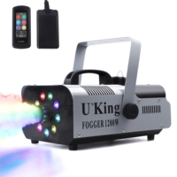 U`King 1200W Smoke Machine with 9PCS RGB Lamp 3 in 1 LED Stage Spray Equipment Stage Performance Wedding Banquet Fog Machine