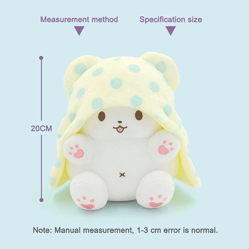 Sanrio Marumofubiyori 20CM Plush Doll Plushies Children Toy Anime Ornaments Padding Plumpness Throw Pillows Model Birthday Gifts