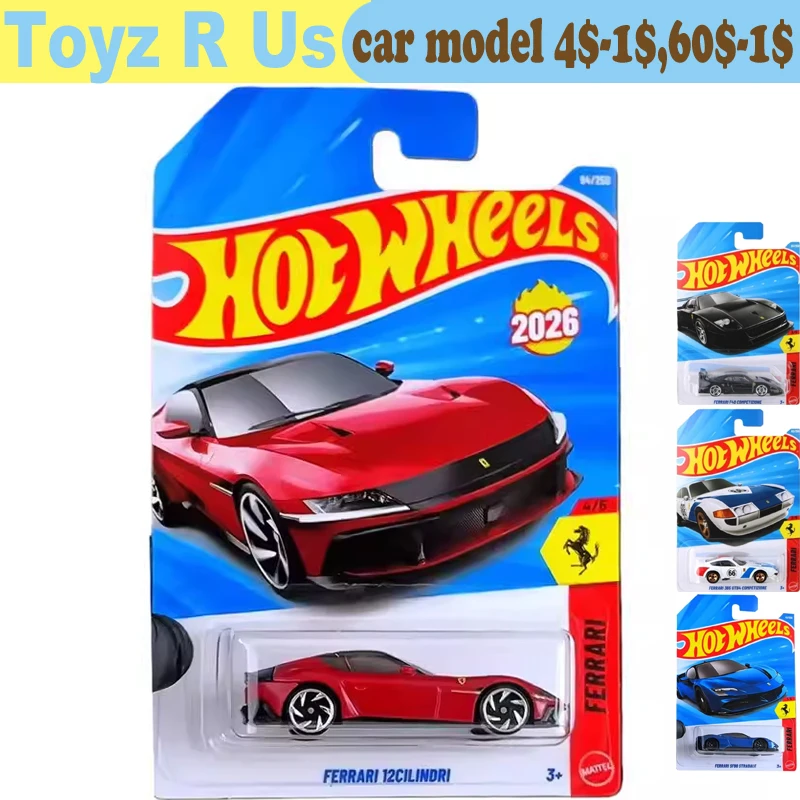 Original rodas quentes carro ferrari 12cilindri brinquedos para menino 1/64 diecast voiture sf90 365 gtb4 liga modelo coleção presente de aniversário