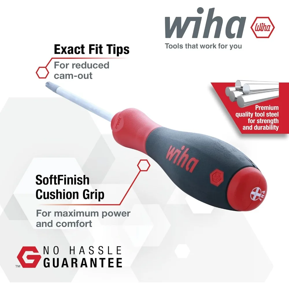 Juego de destornilladores con agarre de cojín de acabado suave de 10 piezas