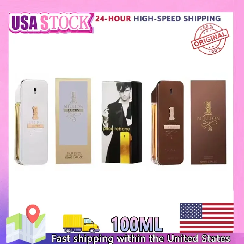 100ML Aroma clásico 1 millones de Parfum Spray corporal de masculinidad madura para hombres Eau De Toilette Spray Perfume para hombres Spray de fragancia