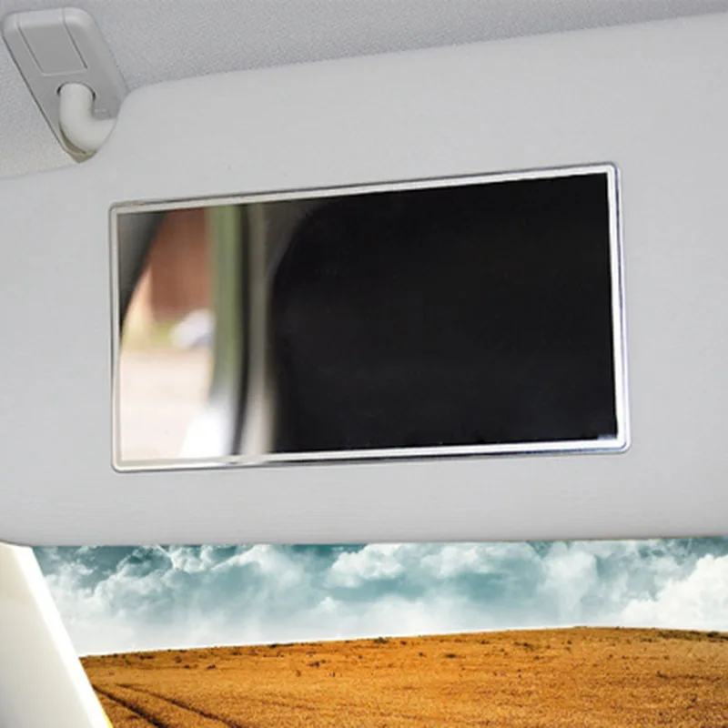 

Hot Newest Nice Pack Part Portable Practical Car Mirror for makeup Self-Adhesive Auto Rearview Stainless Truck