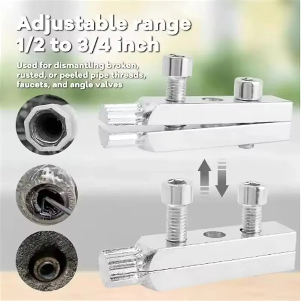 Extracteur professionnel de boulons cassés en acier, outil de retrait de Valve d'angle de robinet d'eau pour vis endommagées de 4/6 Points, Kit de réparation de plombier