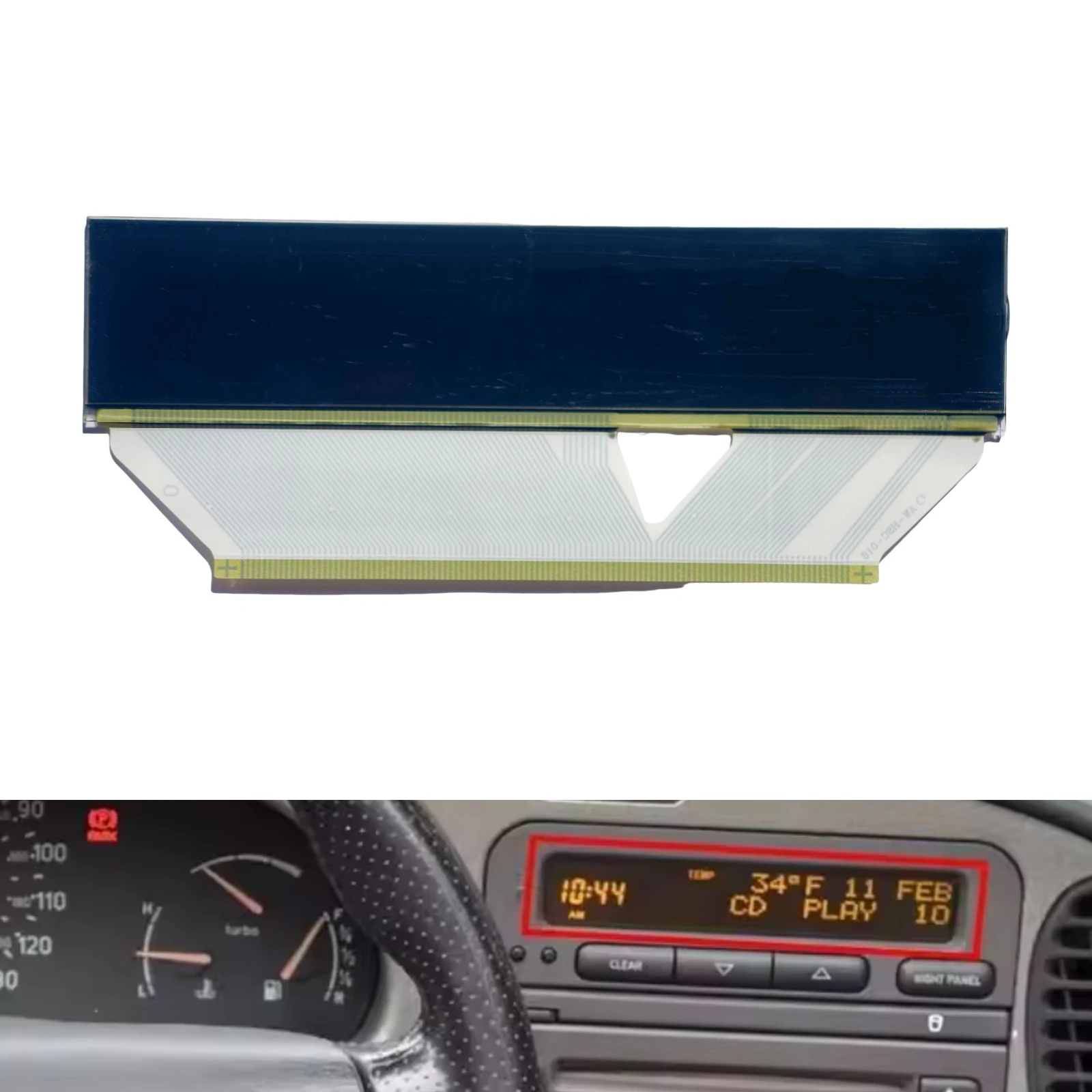 New LCD Display Screen Computer LCD Pixel Repair For SAAB 9-3 9-5 Sid1 Sid2 Sid3 Car Interior Accessories