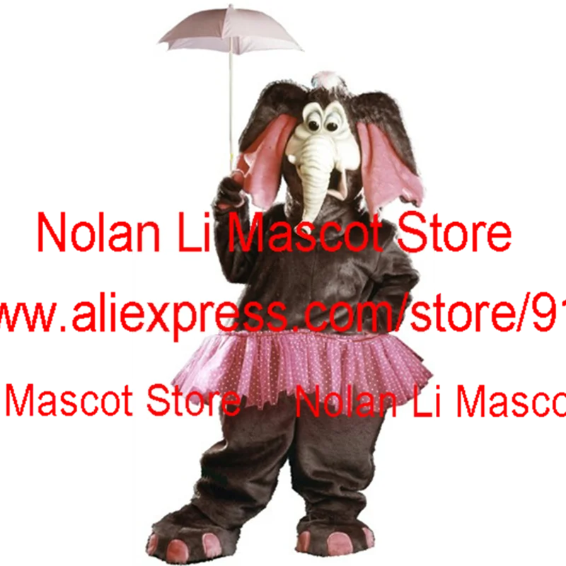 Hot Selling Hoge Kwaliteit Vrouwen Olifant Mascotte Kleding Verjaardagsfeest Rollenspel Cartoon Set Film Rekwisieten 542