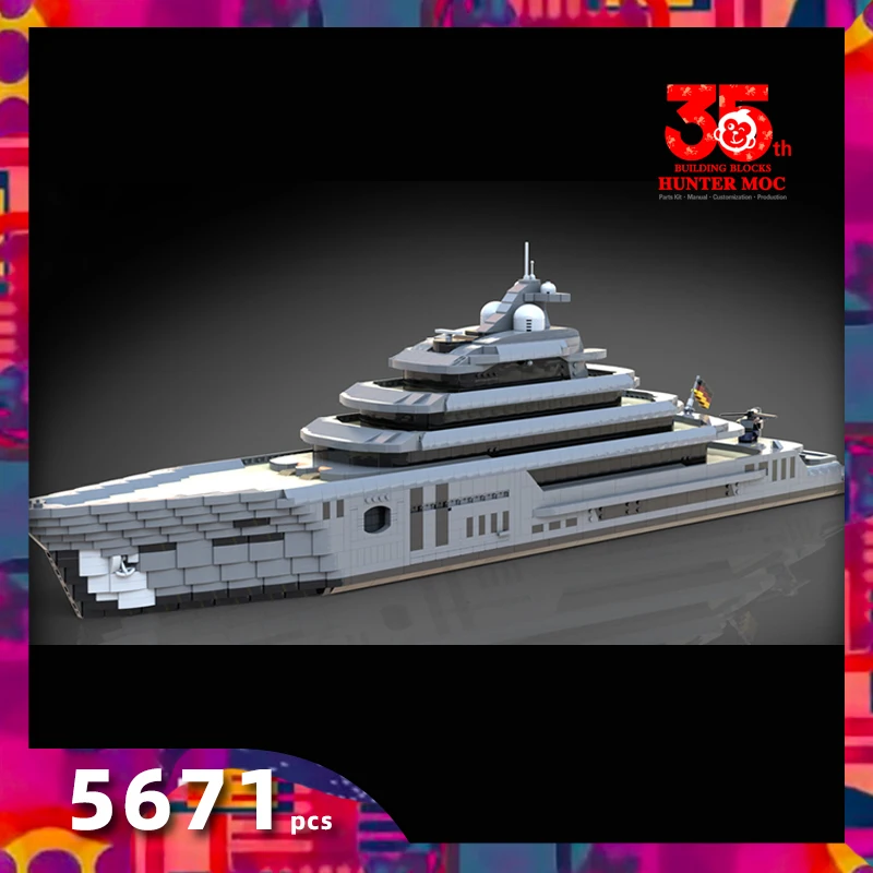 yacht moc bricks sets tech boats and ships custom UCS bricks building city great vehicles diving yacht