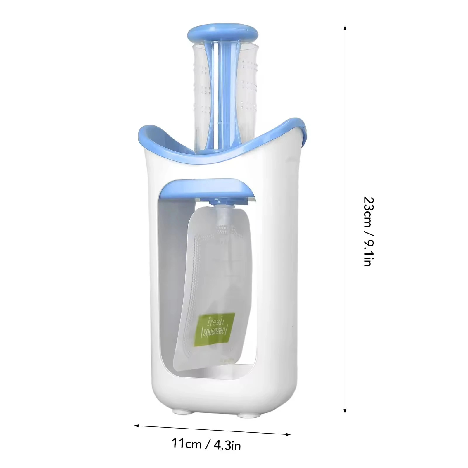 Estação de enchimento de compota de frutas para bebês, com 10 peças de sacos dispensadores de alimentos, espremidades de frutas para crianças, máquina dispensadora de alimentos para bebês
