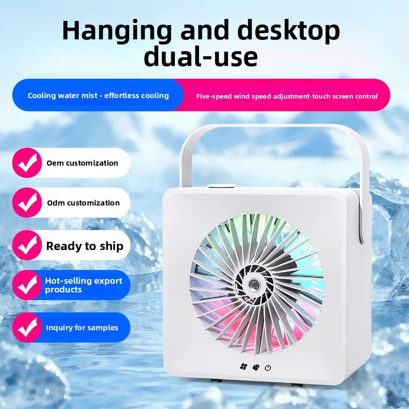 

Nano humidified desktop fan mini silent portable home office violent small fan