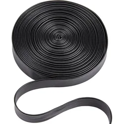 5m Foldover Leather Strips Leatherette Strap 15mm Wide Leather Trimming Tape Black Lychee Grained Imitation Flat making kit