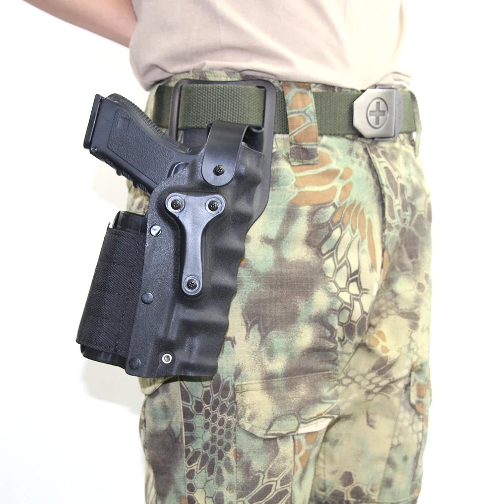 Tactical Gun Thigh Holster for GL 17 19 Colt 1911 M92 M9 HK USP P220 Universal Hunitng Gun Case with Drop Leg Platform