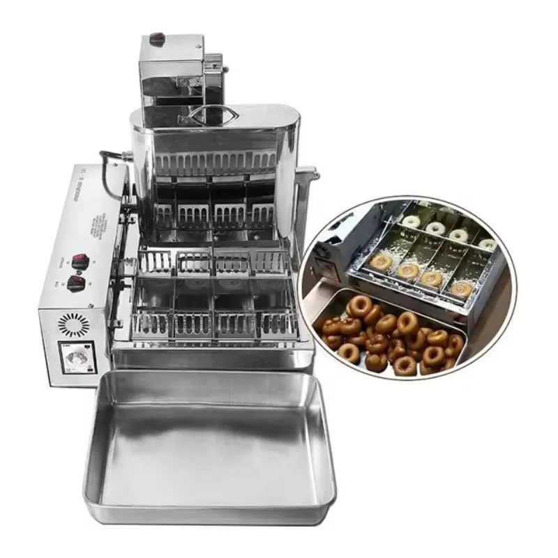 

Hot saleNewest Commercial 4rows Electric Automatic 25mm Hole Mini Donut Doughnut Maker Making Machine Fryer