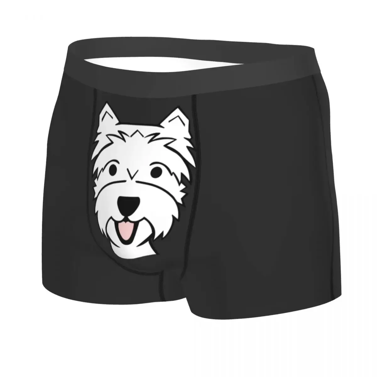 West Highland Terrier Underwear Male Print Customized Westie Dog Boxer Shorts Panties Briefs Soft Underpants