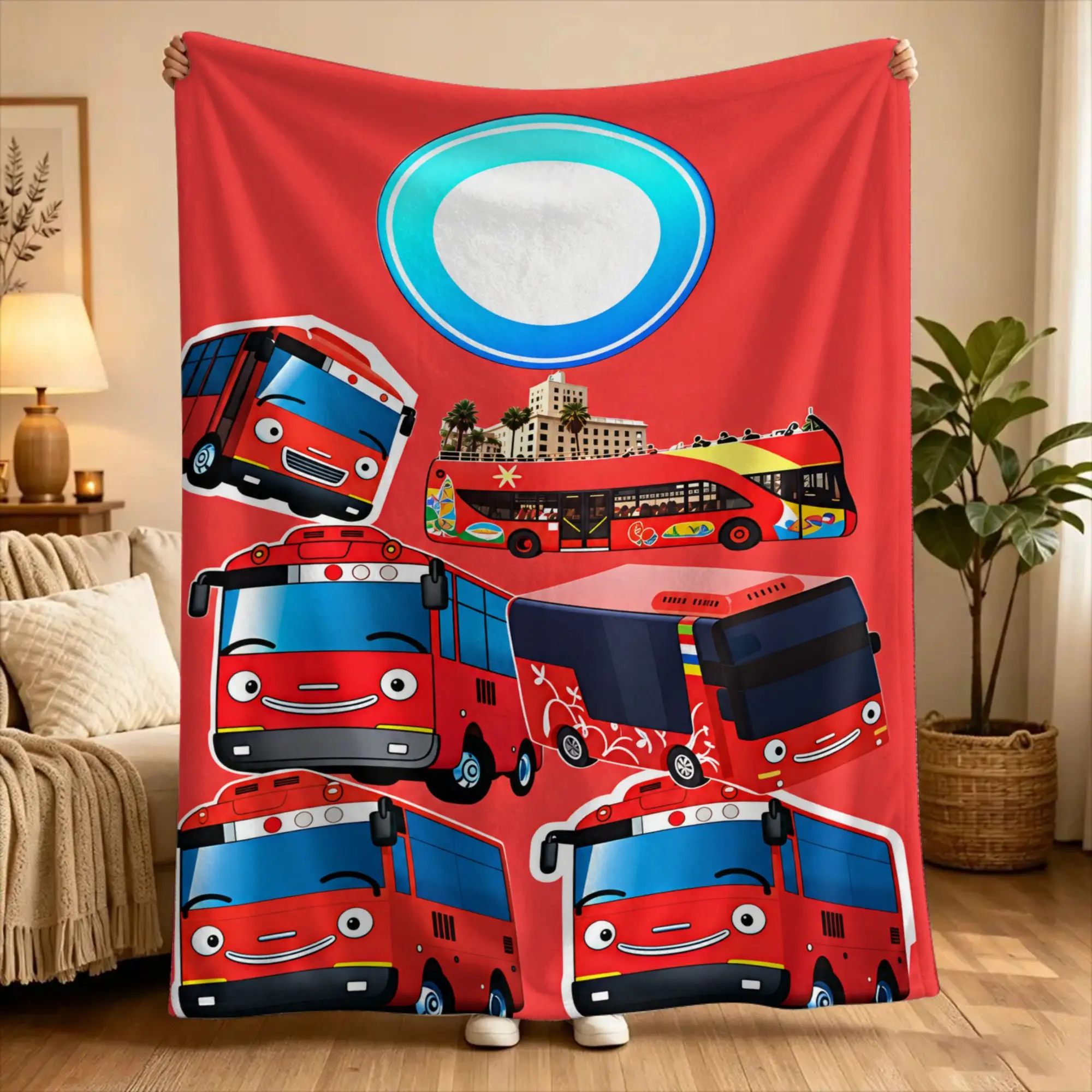 T-Tayo the L-Little Bus  Blankets Quality Super Soft  Bedding Throws Winter Camping Couch Bed Fashion Bedspread