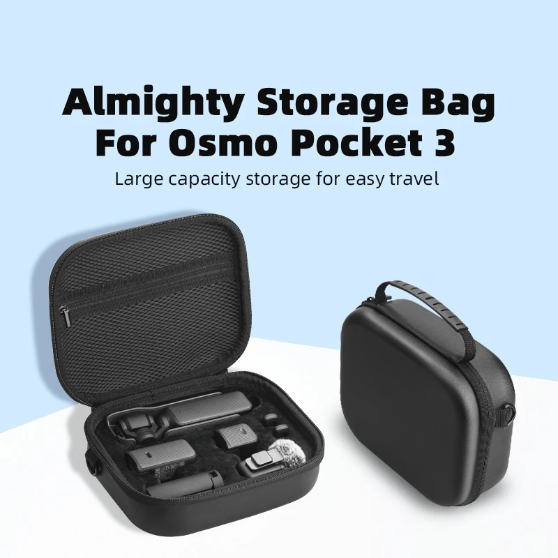 ​for DJI OSMO POCKET 3 PU Storage Case Black Shoulder Crossbody Bag All-round Set Convenient Hand Carry Box Accessories