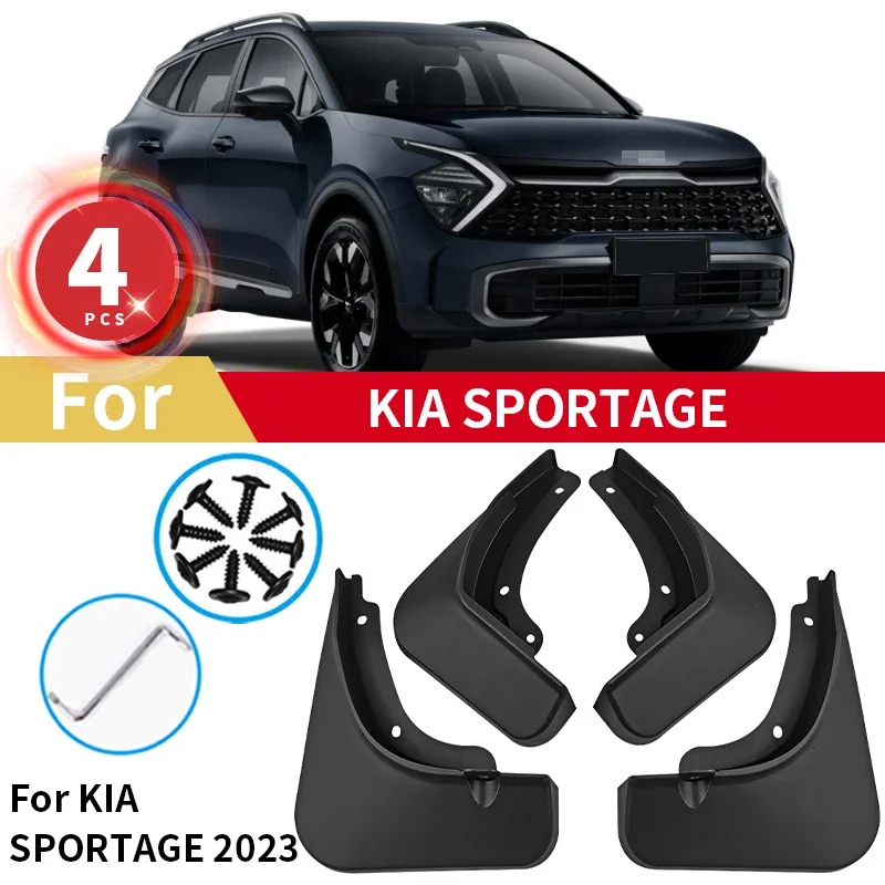 For KIA Sportage 2023 Hybrid 5th Auto Styline Mudflaps Mud Flaps Splash Guards Mudguards Front Rear Wheels Fender